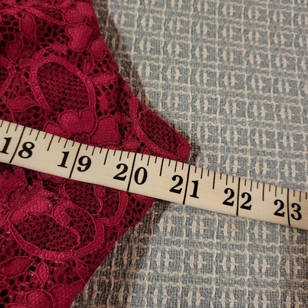 Torrid Pink Fuchsia Lace Knee-Lenght Dress - Picture 3 of 16